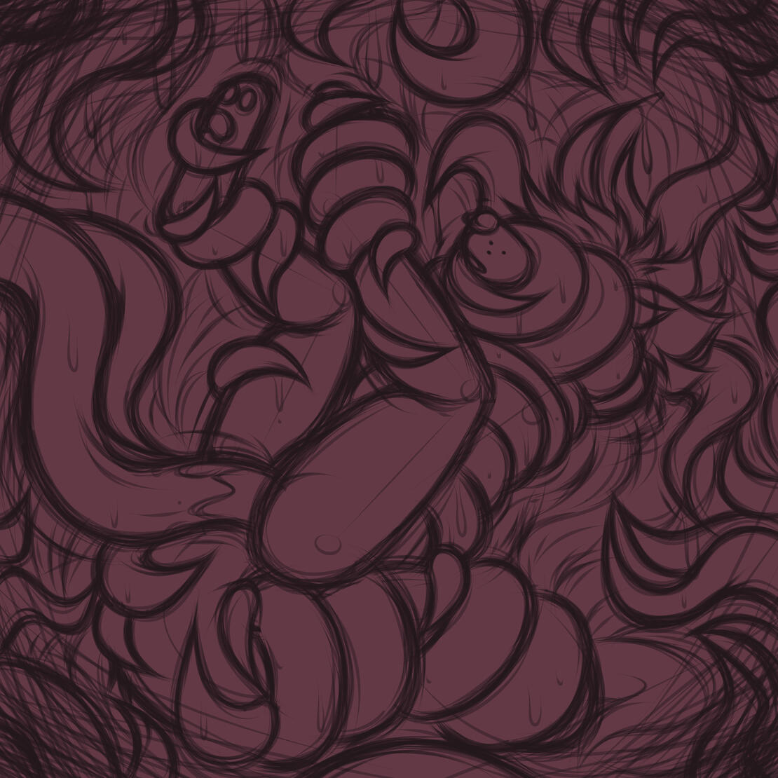 Sketchy/Messy Halfbody (No colour/shading)
